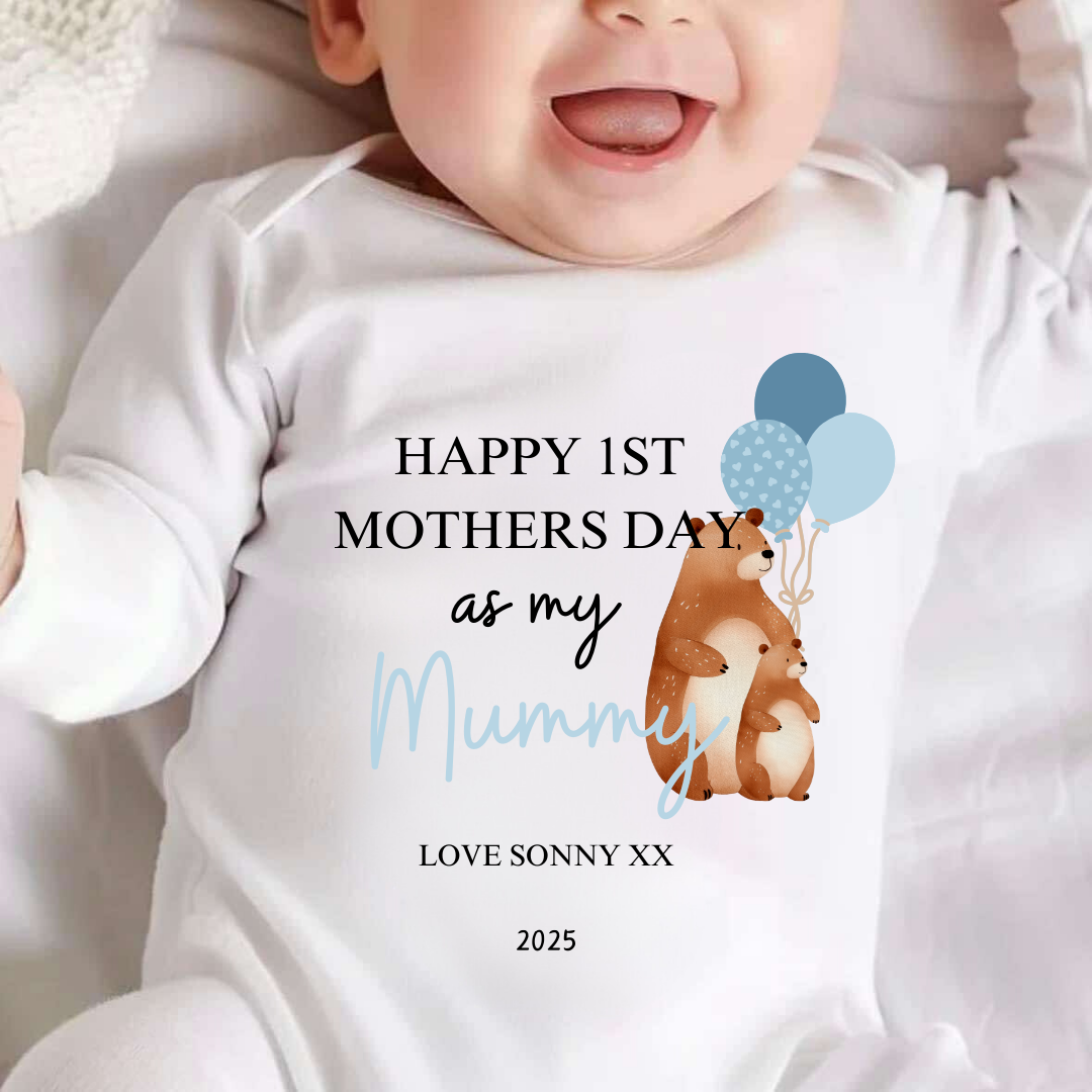 Happy 1st Mothers Day As My Mum Sleepsuit