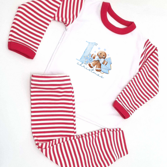 Personalised My First Christmas Gingerbread Pyjamas