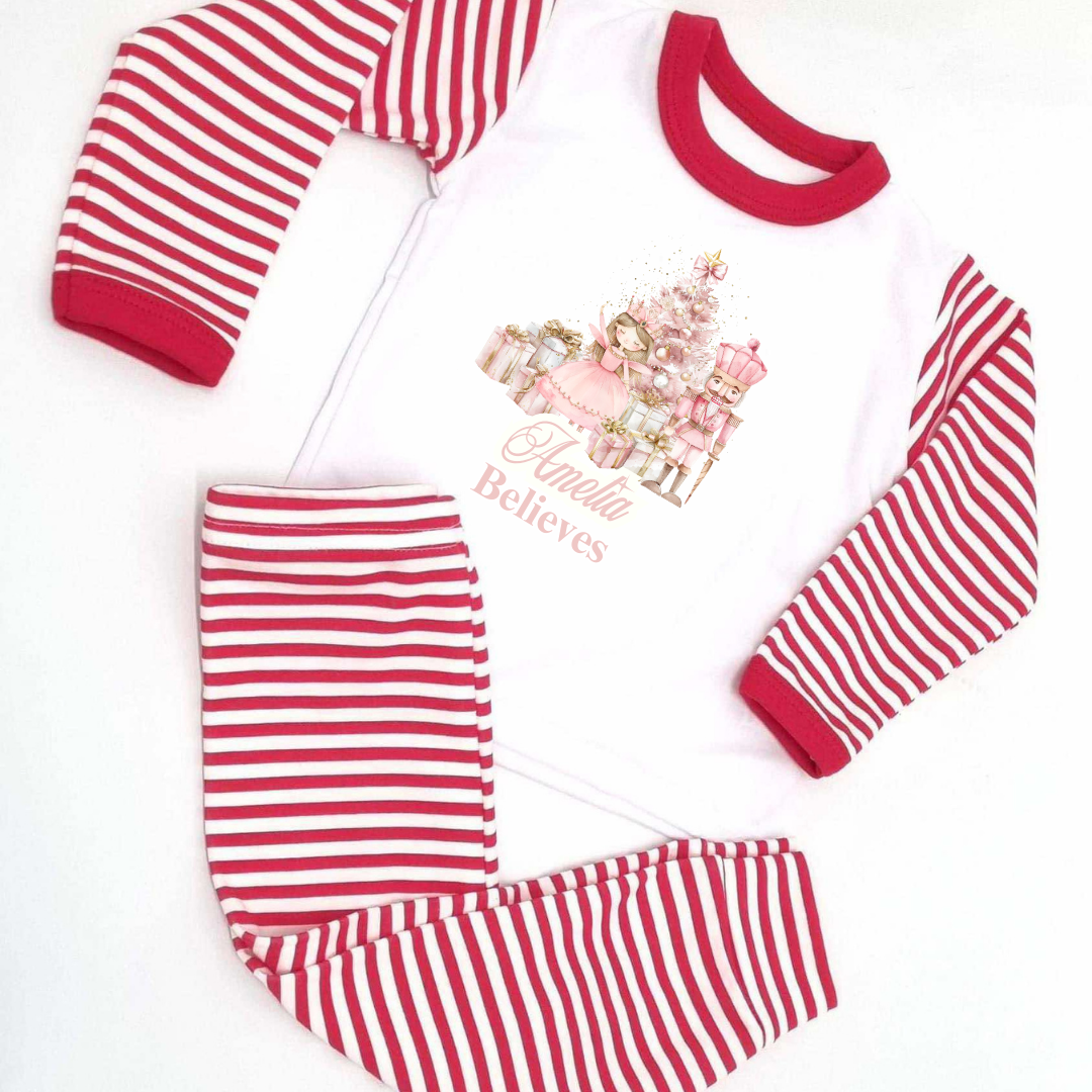 Personalised Christmas Fairy and Nutcracker Christmas Pyjamas