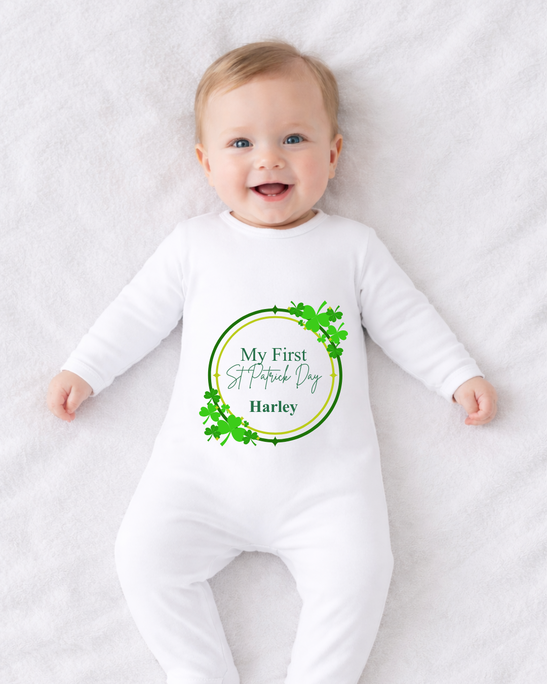 Personalised My First St Patrick’s Day T-shirt & Sleepsuit