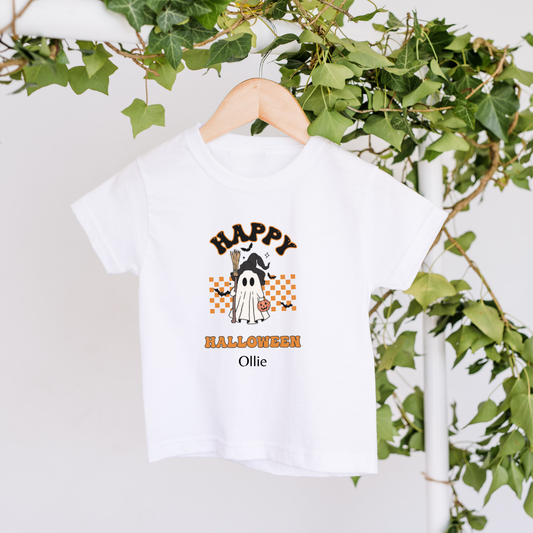 Personalised Happy Halloween Ghost T-shirt