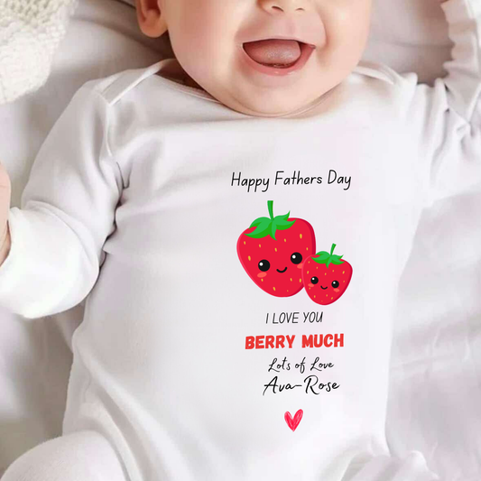 Personalised Mothers Day I Love You Very Much Sleepsuit