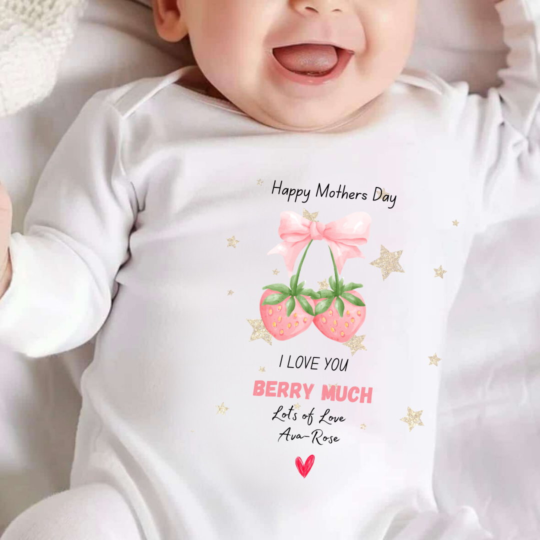 Personalised Happy Mothers Day Sleepsuit