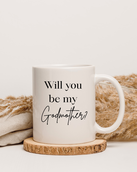 Personalised Will You Be My Godmother Mug