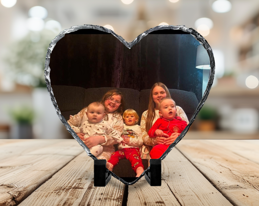 Personalised Heart Photo Slate