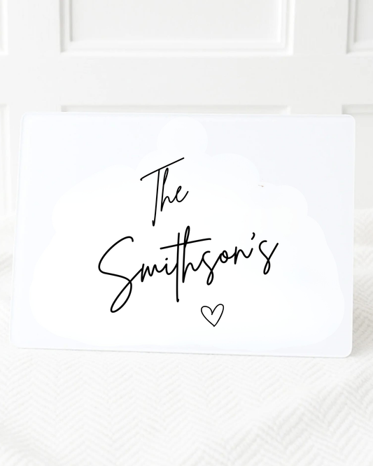 Personalised Family Name Chopping Board