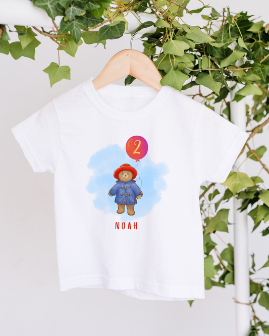 Personalised Bear Birthday T-shirt