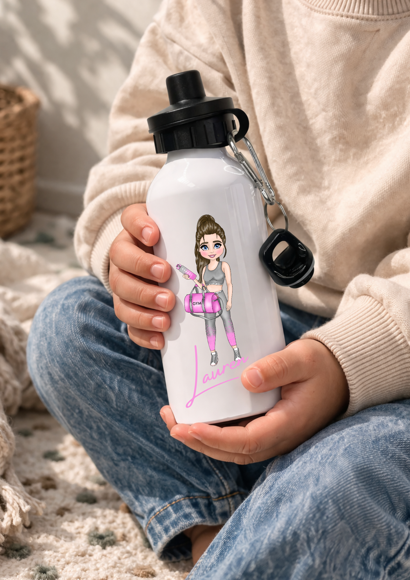 Personalised Gym Doll Water Bottle