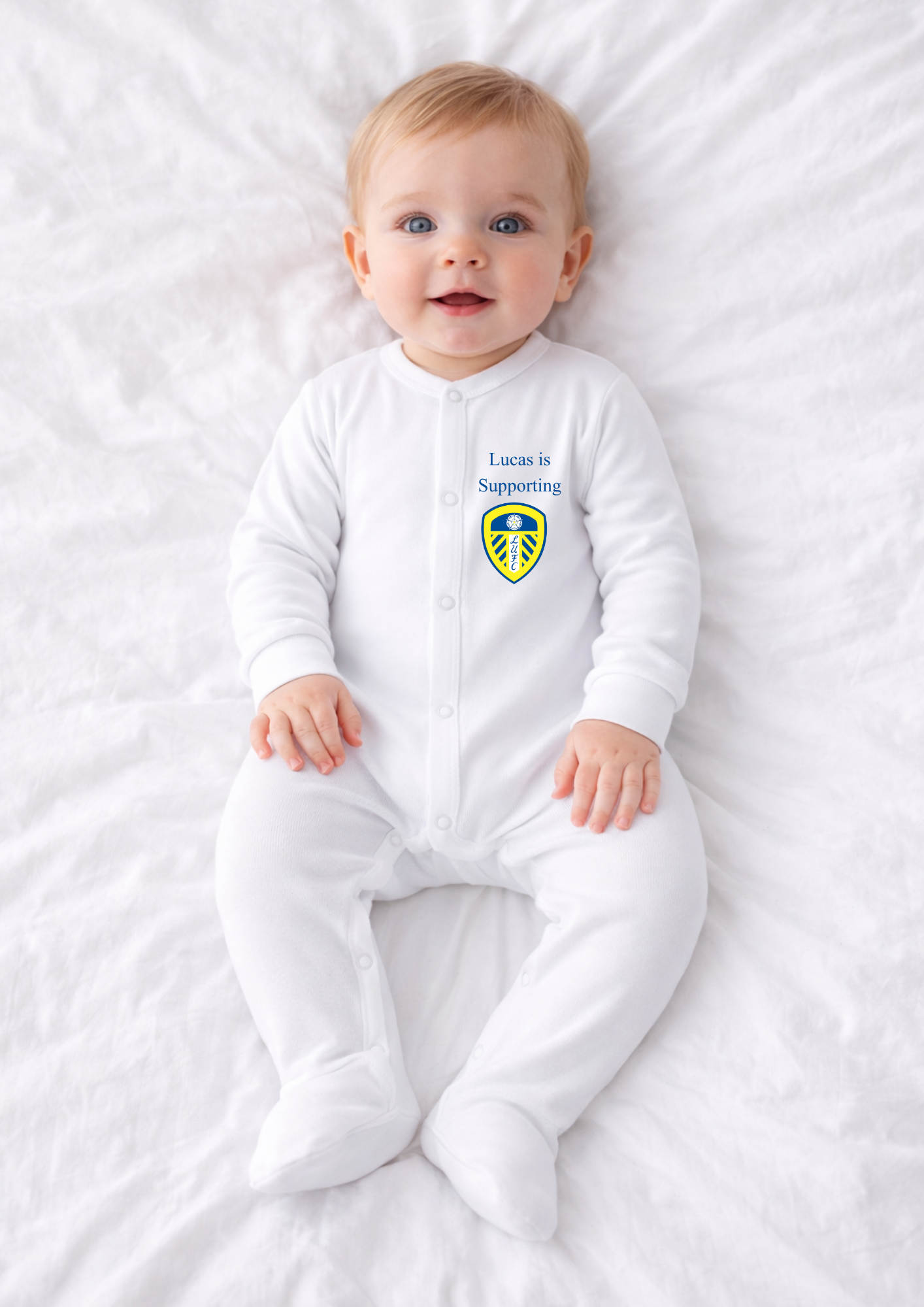 Personalised Football Club Sleepsuit