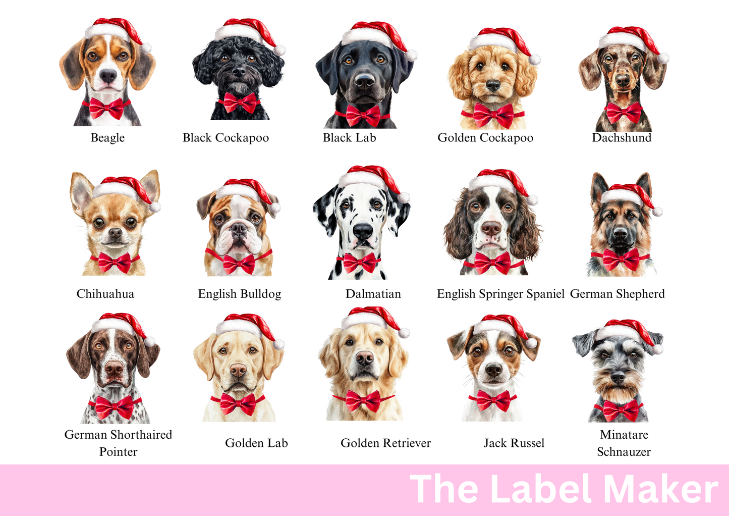 Personalised Christmas Dog Breed Baubles