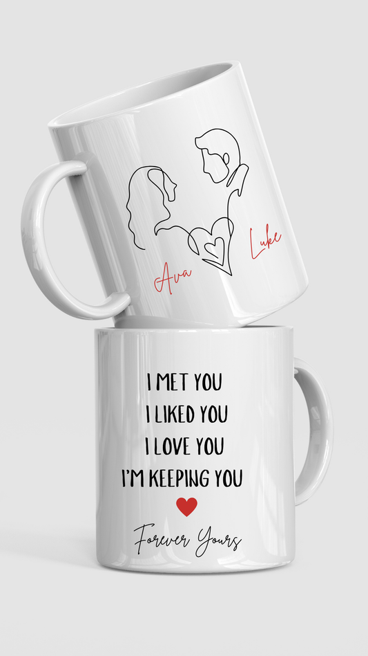 I Met You, I Liked You Couples Mug
