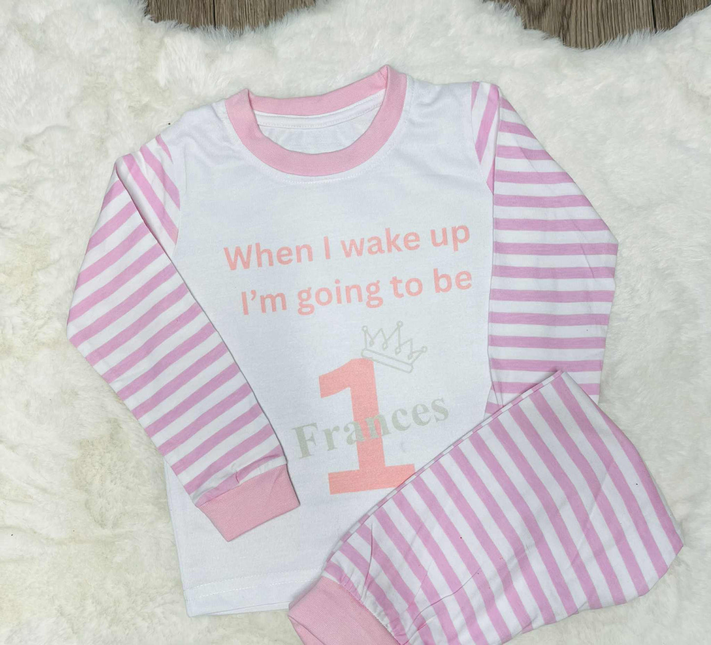 1st birthday personalised pyjamas