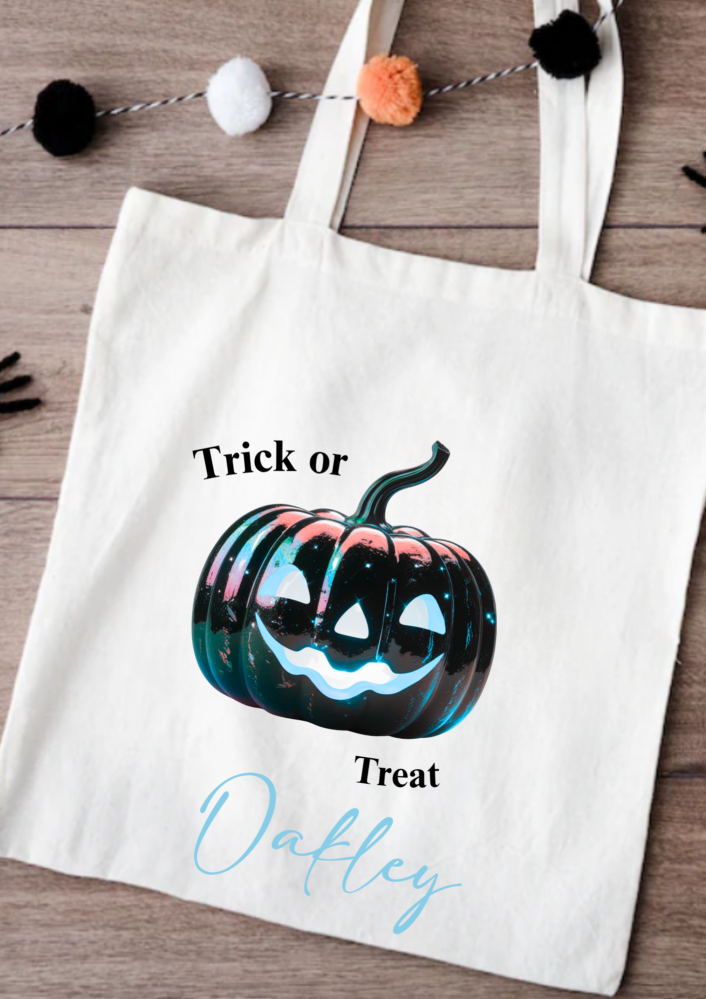 Personalised Pumpkin Trick or Treat Bag