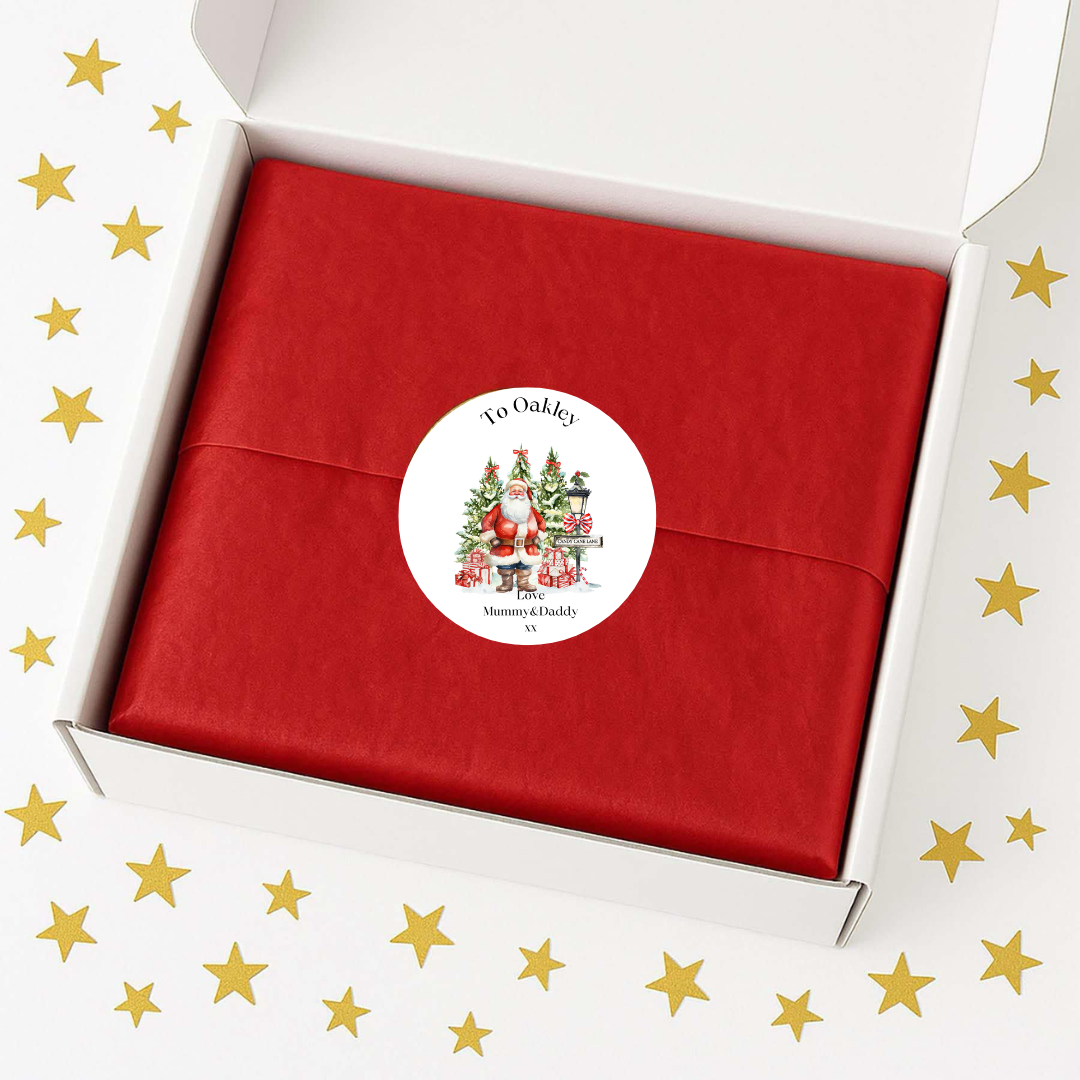 Personalised Santa Claus Christmas Gift Labels