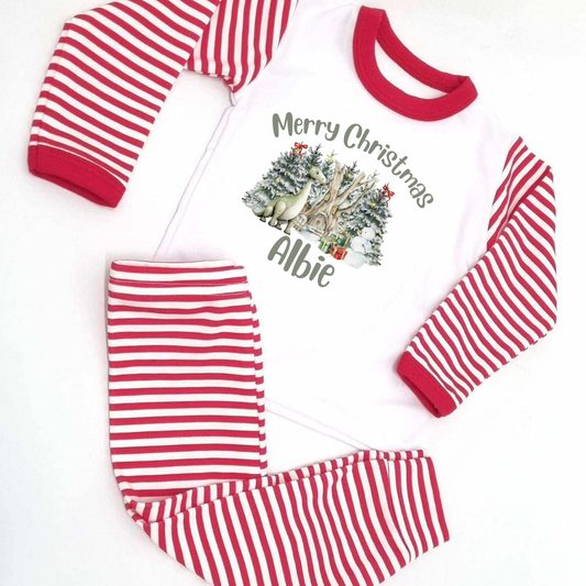 Personalised Dinosaurs Christmas Pyjamas