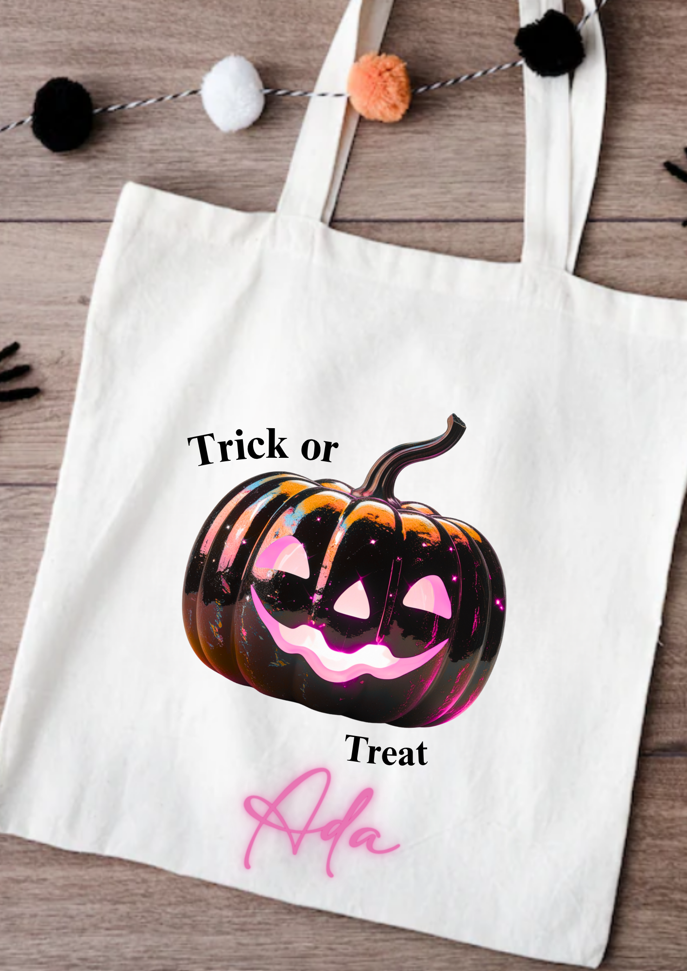 Personalised Pumpkin Trick or Treat Bag