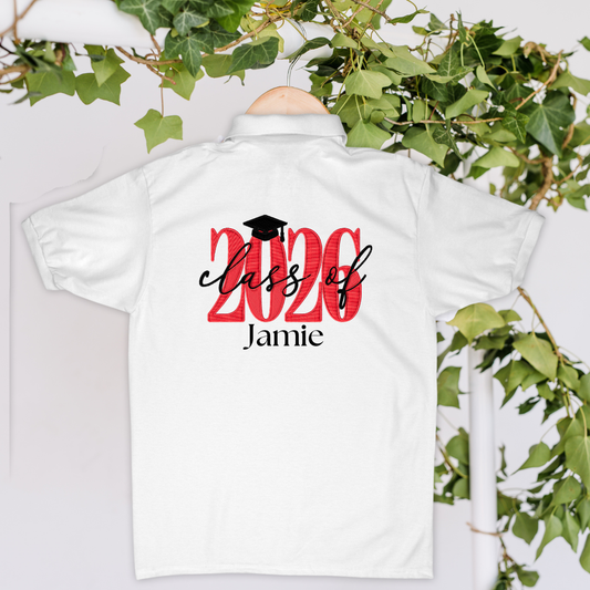 Personalised School Leavers T-shirt Iron On Labels