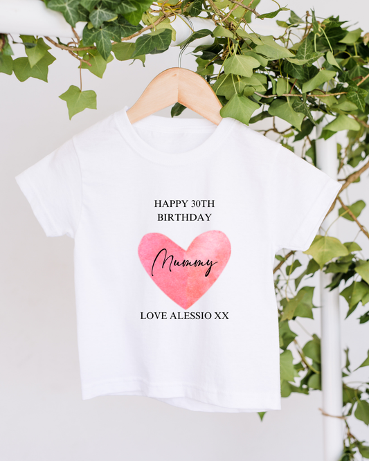 Personalised Happy Birthday Mummy/Daddy T-shirt