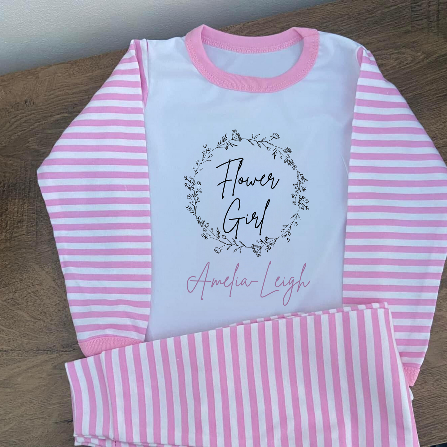 Personalised Flower Girl Wedding Pyjamas