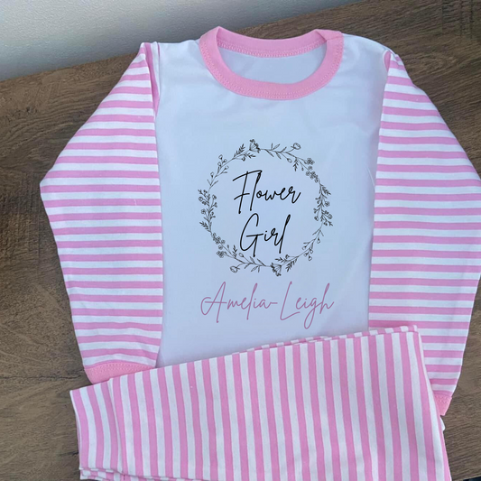 Personalised Flower Girl Wedding Pyjamas
