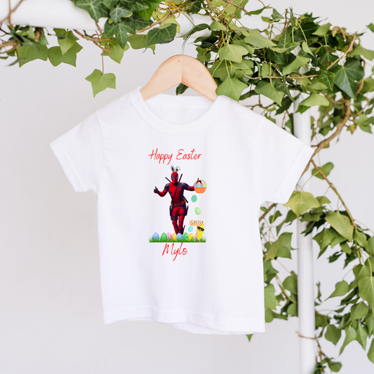 Personalised Deadpool Easter T-shirt