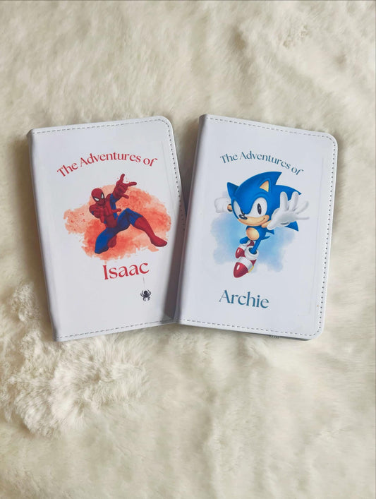 Personalised Character Themed Passport Holder and Luggage Tag Set