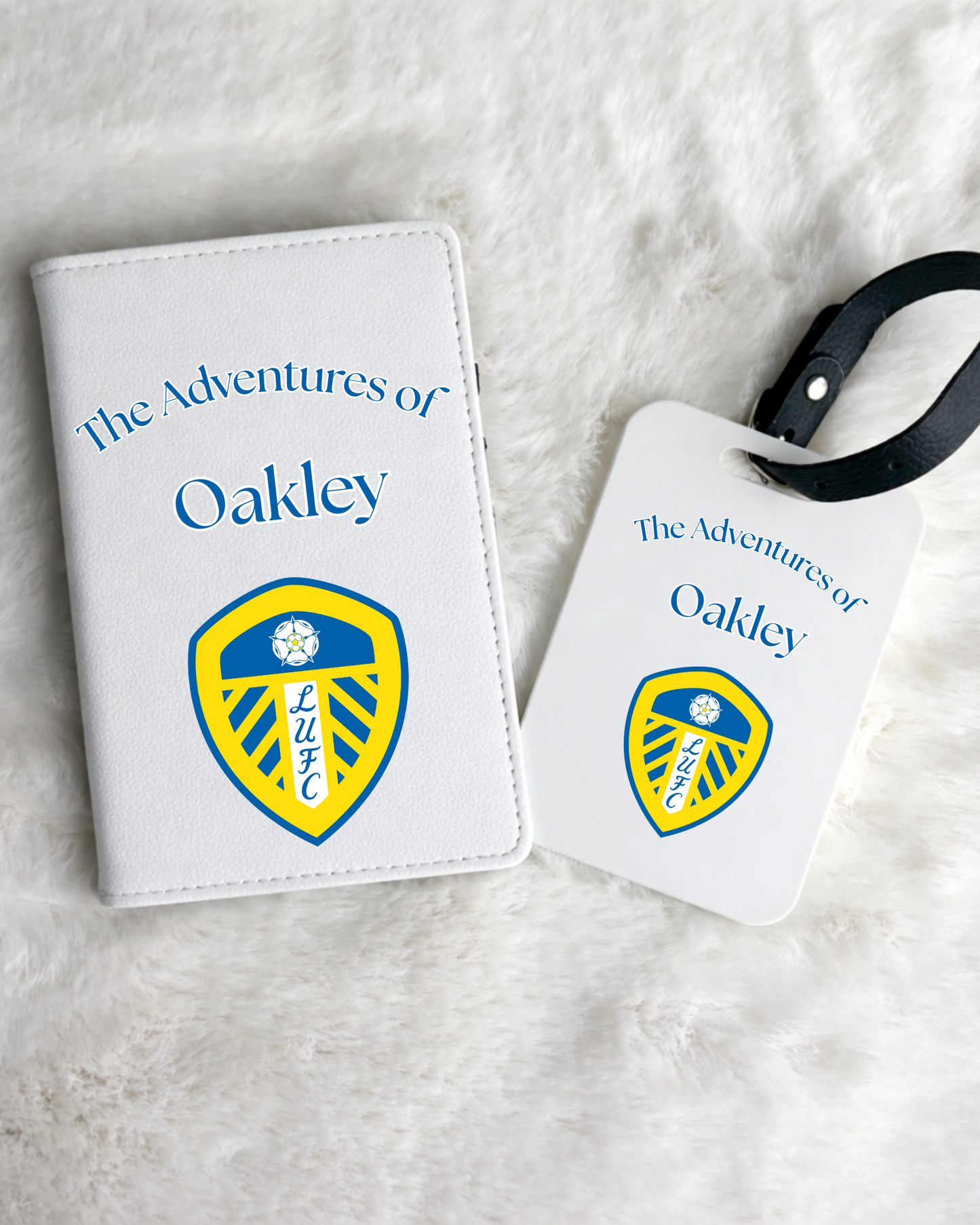 Personalised Football Club Passport Holder & Luggage Tag Set