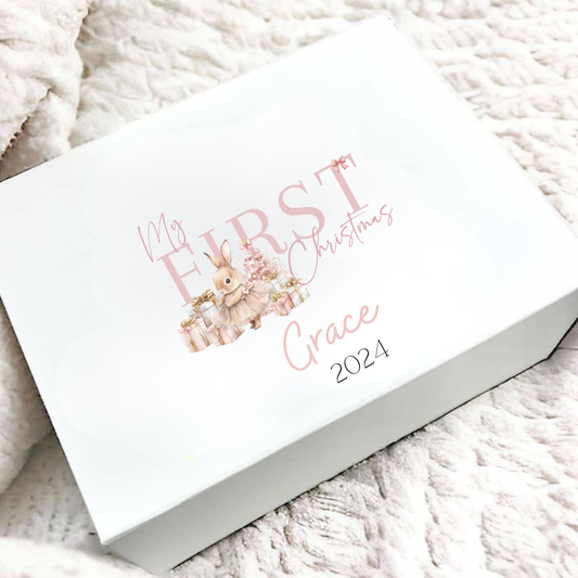 1st Christmas Bunny Gift Box