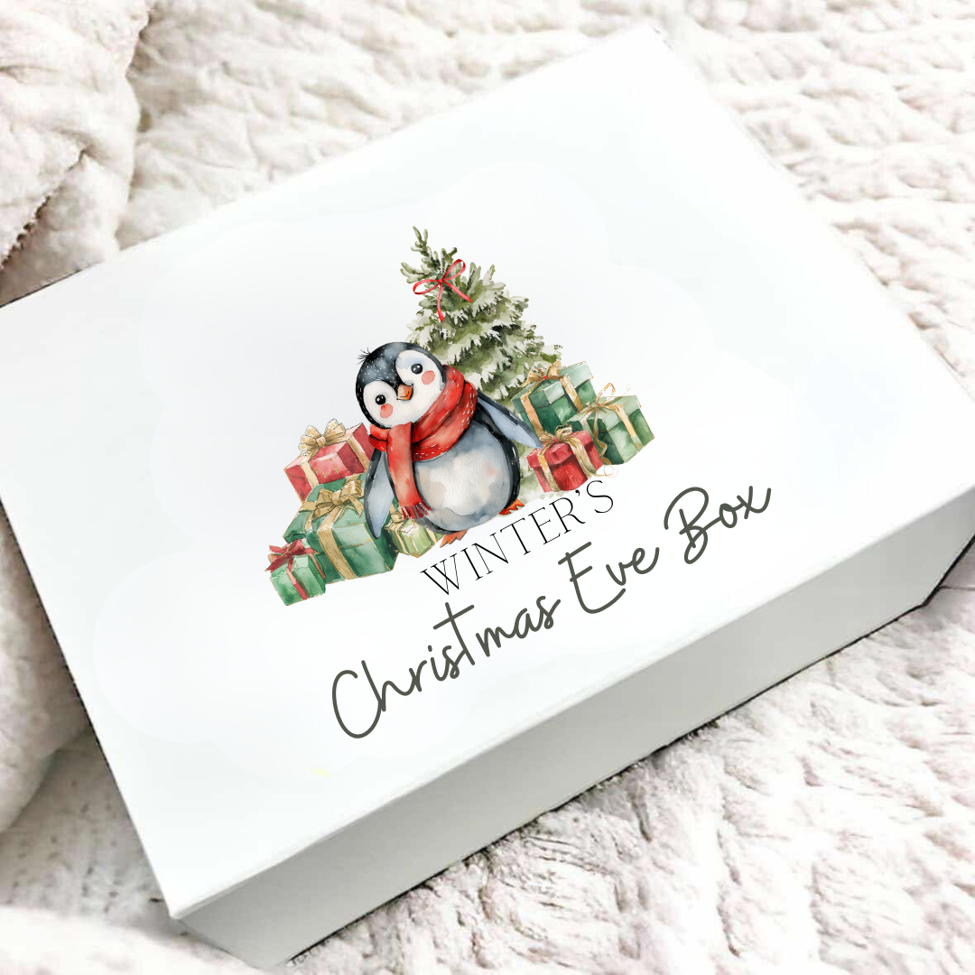 Personalised Penguin Christmas Eve Box