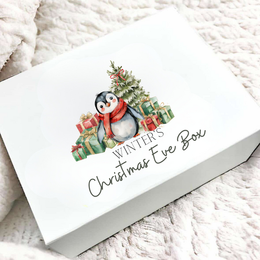 Personalised Penguin Christmas Eve Box