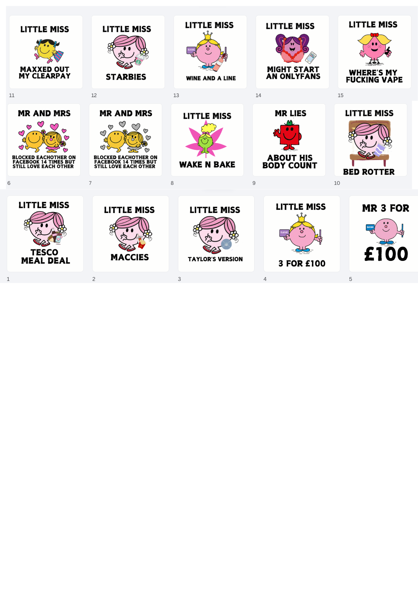 Little Miss & Mr Men Mug