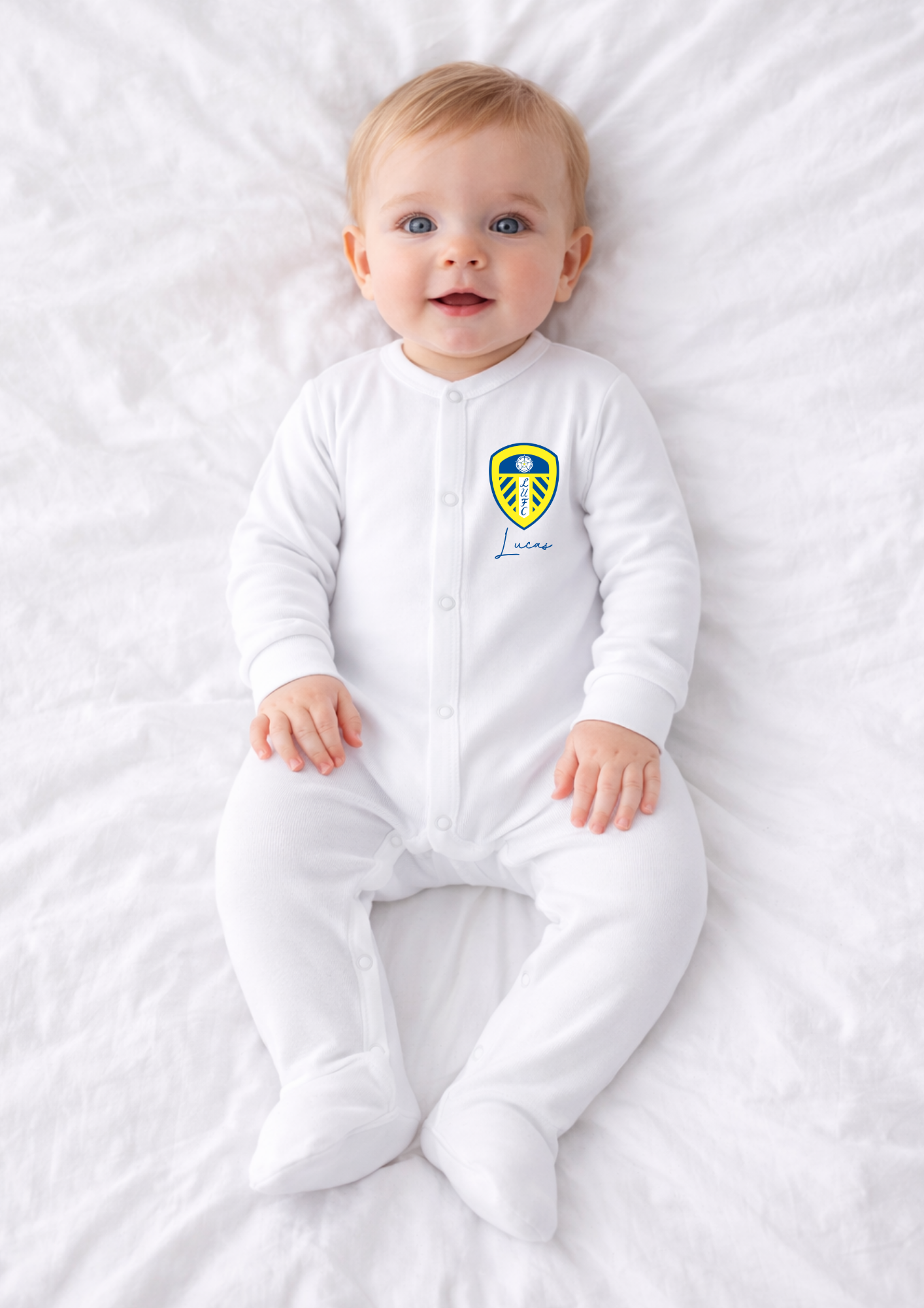 Personalised Football Club Sleepsuit