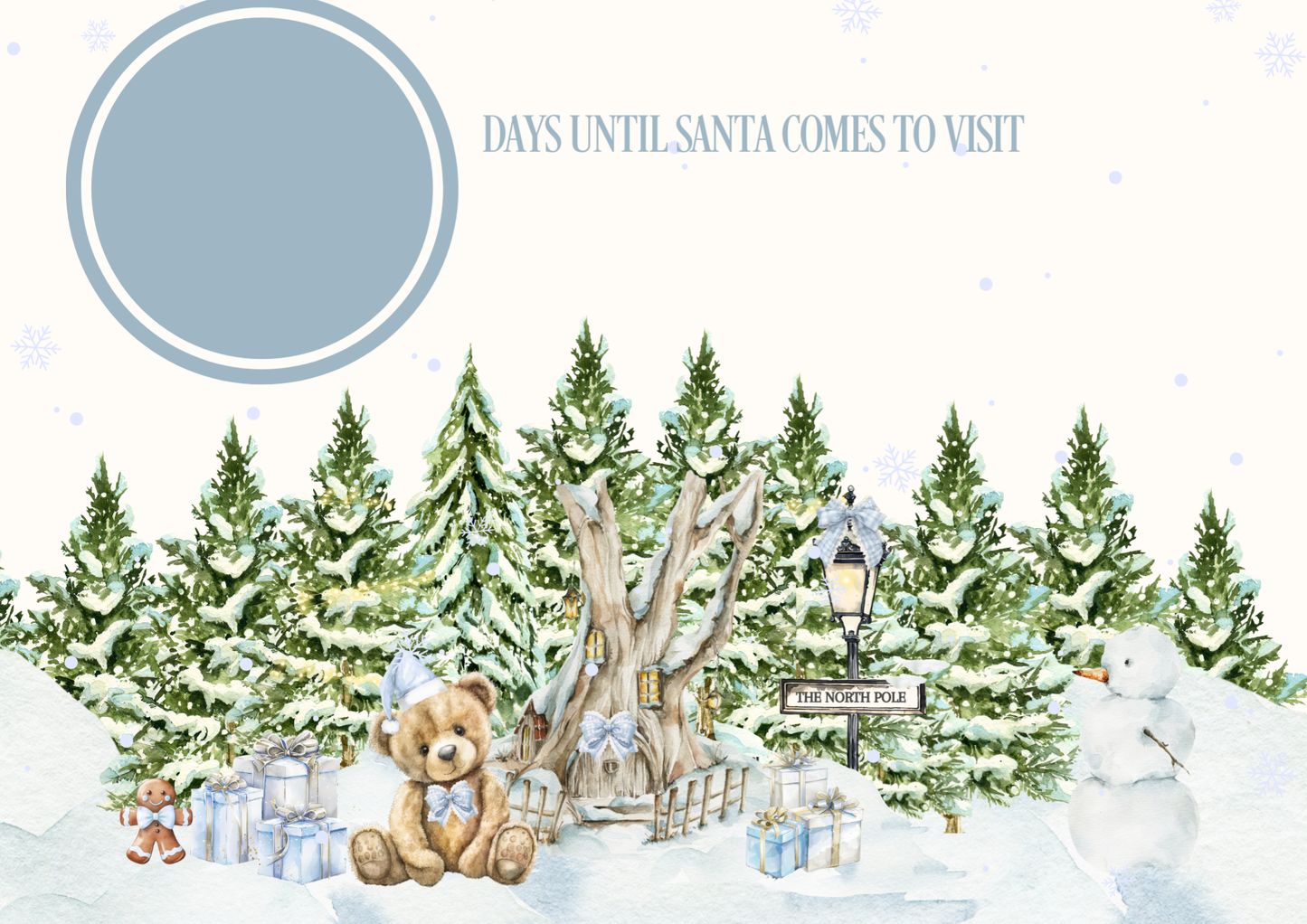 Personalised Laminated Christmas Countdown Sign