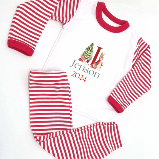 Personalised Name and Initials Christmas Pyjamas