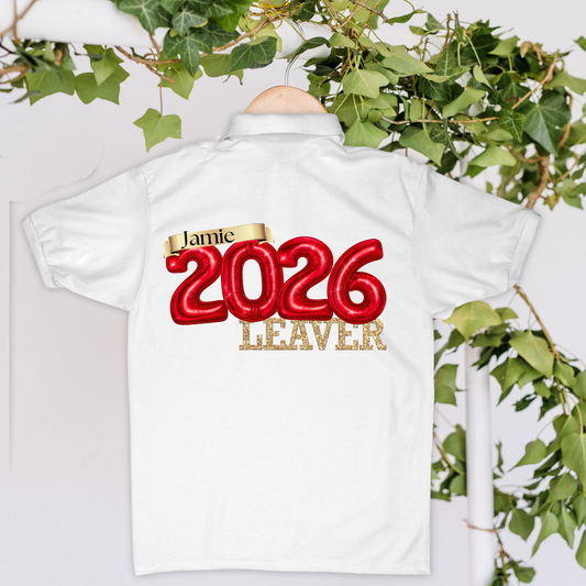 Personalised Balloon School Leavers T-shirt Iron On Labels
