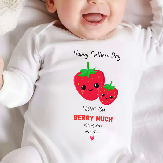 Personalised Happy Fathers Day Sleepsuit