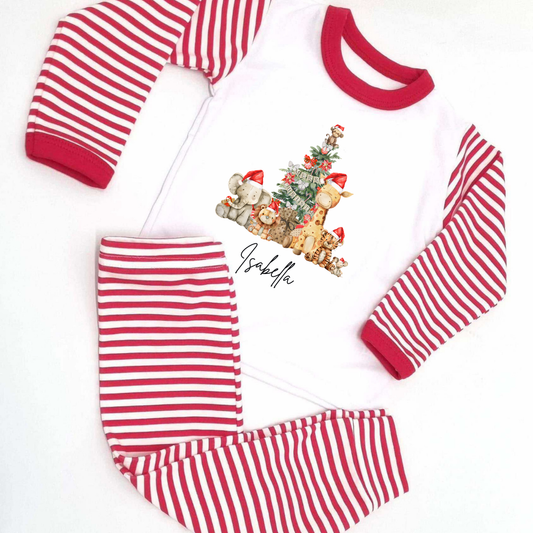 Personalised Christmas Safari Christmas Eve Pyjamas