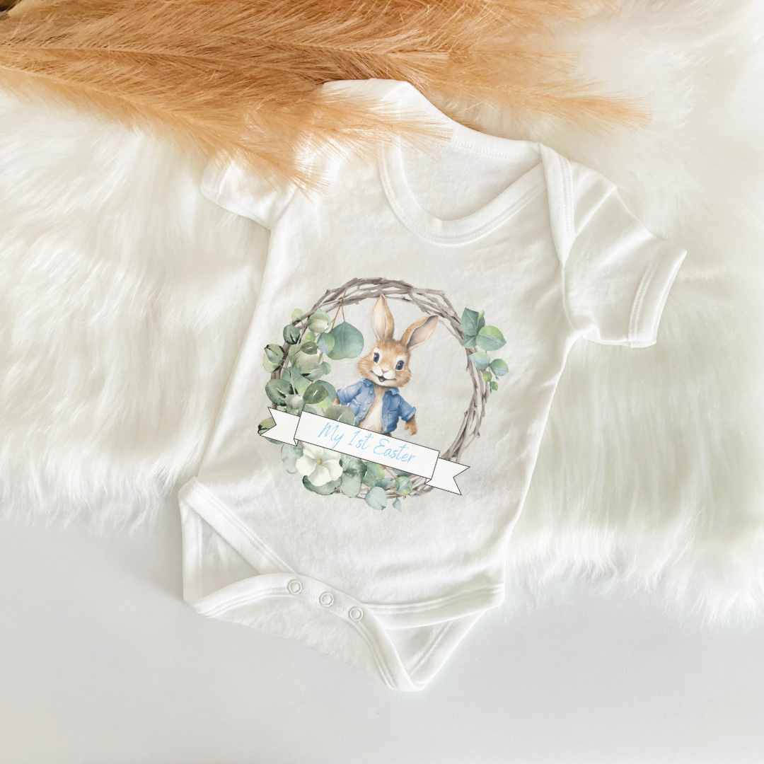 Personalised Wreath Easter Bunny T-shirt