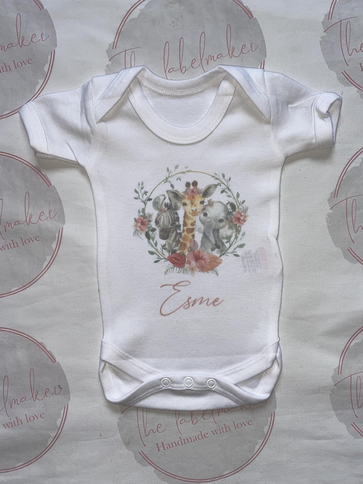 Personalised Safari Baby Vest