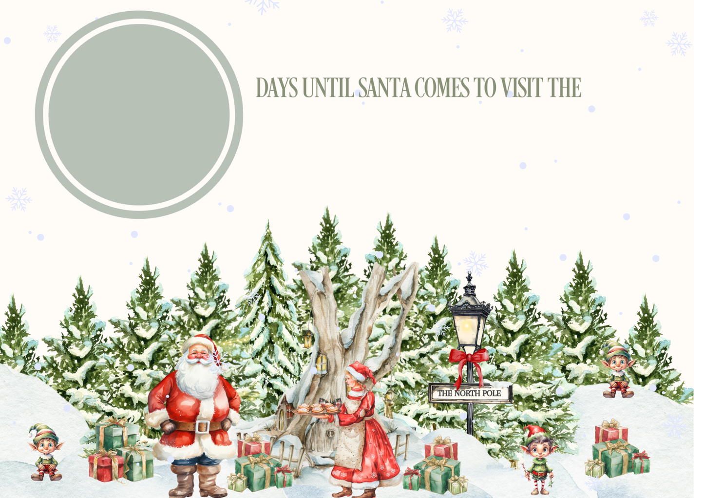 Personalised Laminated Christmas Countdown Sign