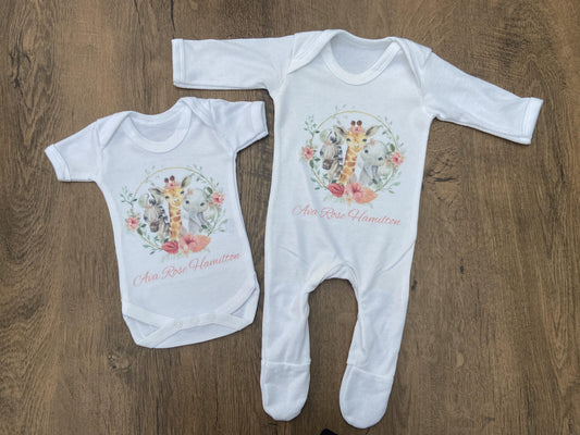 Personalised Baby Sleepsuit