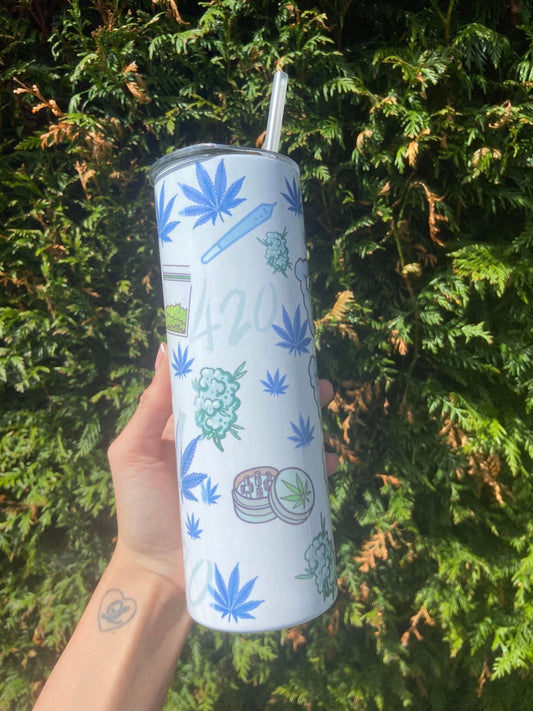 Puff Puff Pass Blue Tumbler