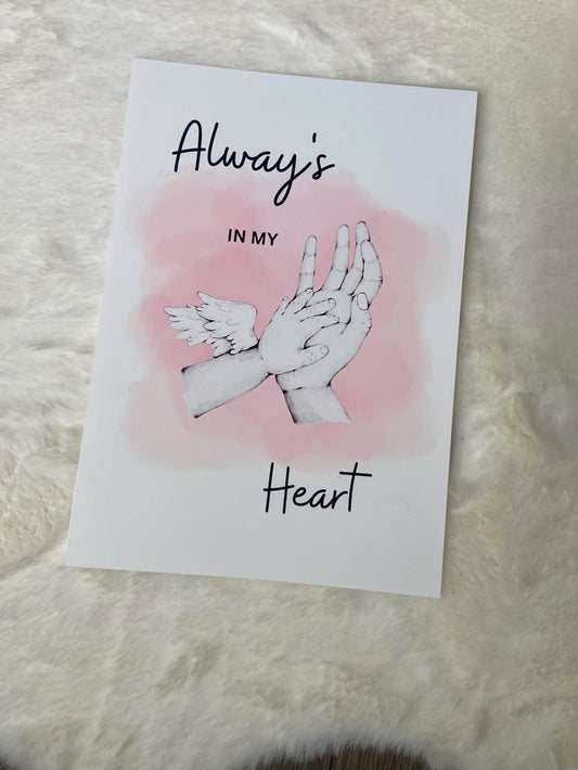 Personalised Always In My Heart Print