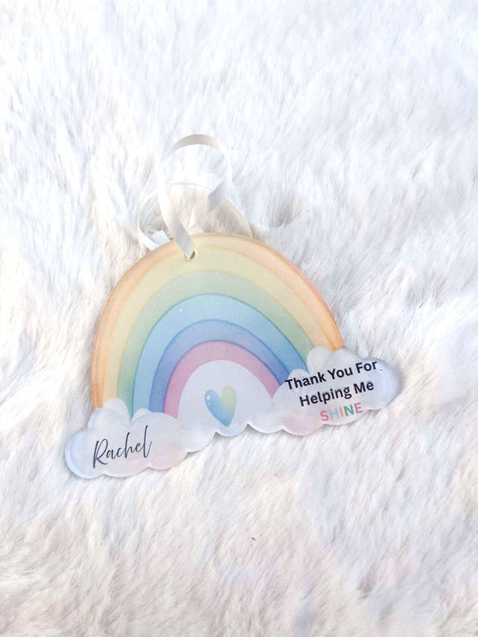 Thank You Teacher Hanging Rainbow