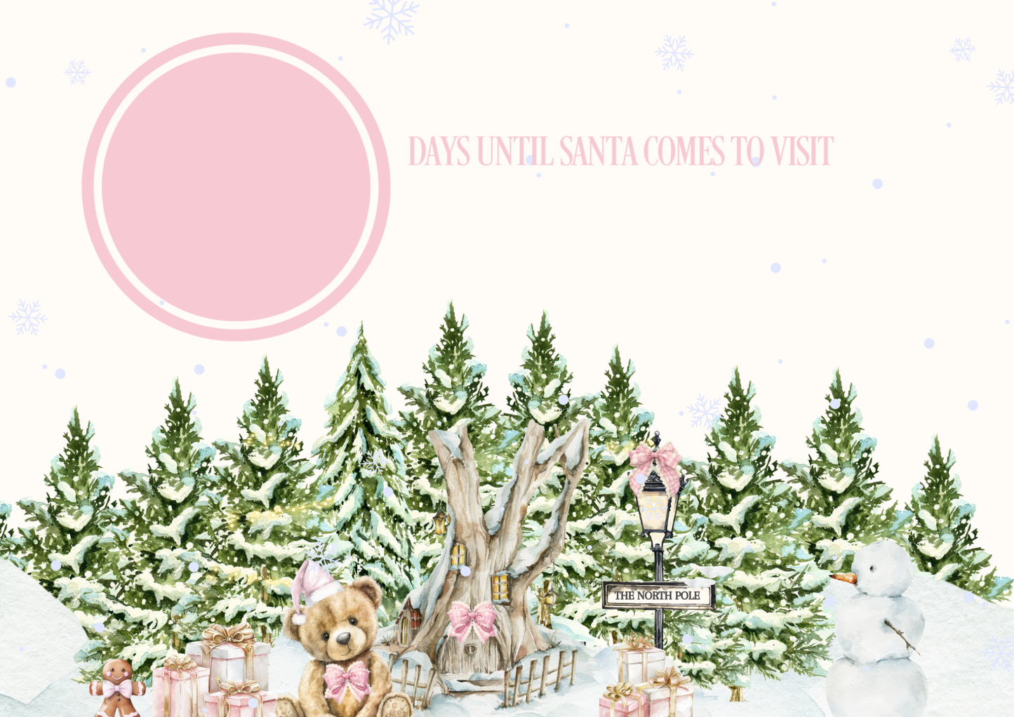 Personalised Laminated Christmas Countdown Sign