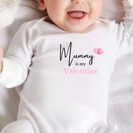 Personalised Mummy/Daddy is My Valentine Children's T-shirt