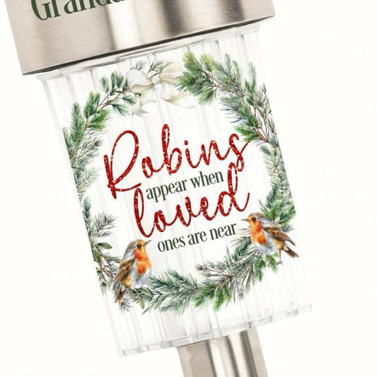 Personalised Memorial Solar Light – Robins Appear When Loved Ones Are Near