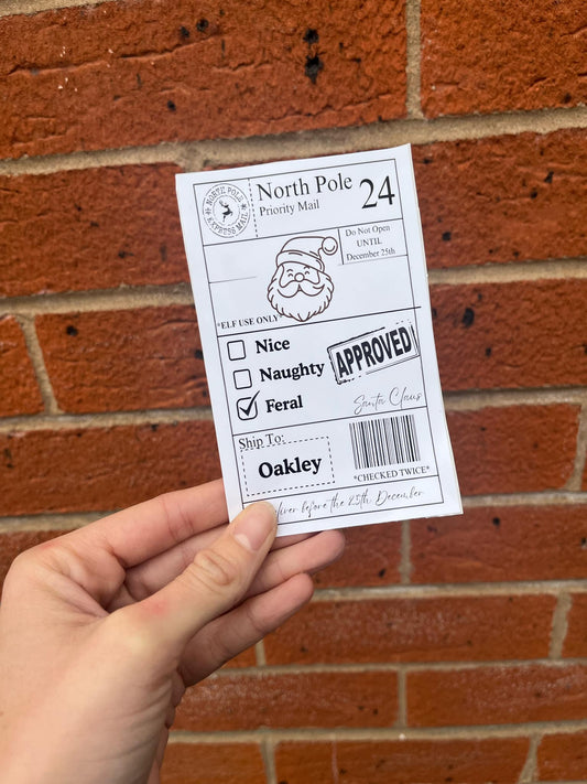 Personalised Santa Shipping Labels