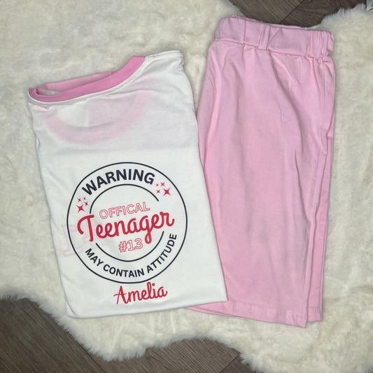 Personalised Officially A Teenager Birthday Pyjamas