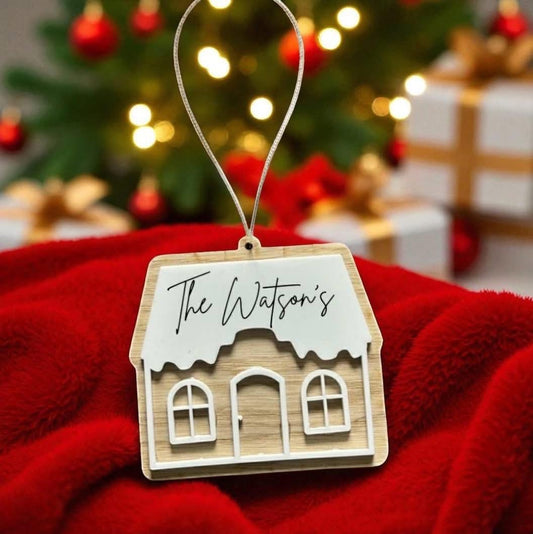 Personalised Gingerbread House Christmas Bauble
